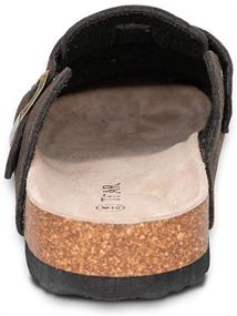 img 1 attached to TF STAR Unisex Footbed Leather Men's Shoes: Stylish Comfort for All-Day Wear