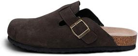 img 3 attached to TF STAR Unisex Footbed Leather Men's Shoes: Stylish Comfort for All-Day Wear