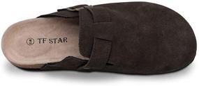 img 2 attached to TF STAR Unisex Footbed Leather Men's Shoes: Stylish Comfort for All-Day Wear