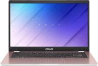 asus e410 14-inch lightweight laptop, intel celeron n4020 up to 2.8ghz, 4gb ddr4 ram, 128gb emmc, 802.11ac wifi, bluetooth, hdmi, webcam, remote work, pink, windows 10 s logo