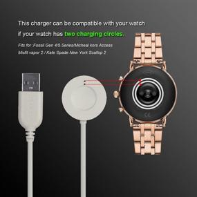 img 2 attached to 🔌 Convenient 2PACK Charger Dock for Fossil Julianna, Gen 4/5, Emporio Armani, Skagen Falster 2, and More Smart Watches