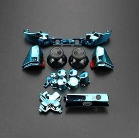 img 4 attached to 🎮 Enhance Your Xbox One Experience with Chrome Blue Replacement Button Kit for Xbox One Slim Controller