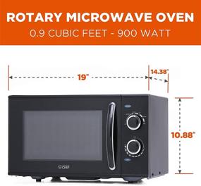 img 3 attached to 🔘 Коммерческий повар CHMH900B6C: Компактная микроволновая печь объемом 0,9 куб. футов с поворотным управлением, черного цвета.