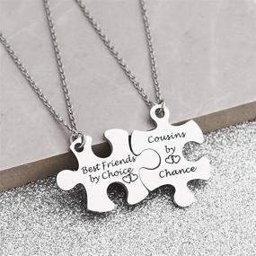 img 1 attached to 👯 JINGMARUO BFF Necklace Set for 2: Best Friends Like Us Stay Close at Heart, Bestie Gift Set, Sister Necklace, Long Distance Friendship Gift