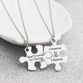 img 2 attached to 👯 JINGMARUO BFF Necklace Set for 2: Best Friends Like Us Stay Close at Heart, Bestie Gift Set, Sister Necklace, Long Distance Friendship Gift