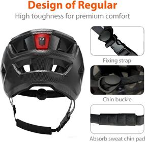 img 3 attached to 🚴 Purpol Adult Cycling Bike Helmet with Light: Ultimate Protection for Men and Women - Mountain Road Bicycle Helmet with Extra Pads & Detachable Visor (Ponytail Compatible)