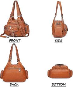 img 2 attached to 👜 Women's Leather Shoulder Handbag – Satchel Style with Wallet – B Series Satchels