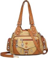 👜 women's leather shoulder handbag – satchel style with wallet – b series satchels logo