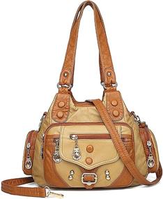 img 4 attached to 👜 Women's Leather Shoulder Handbag – Satchel Style with Wallet – B Series Satchels