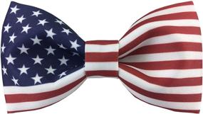 img 4 attached to Satin Pre Tied Bowtie Stripes American
