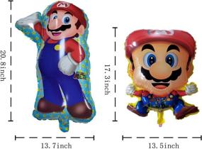 img 3 attached to 🎈 5-Piece Super Mario Brothers Theme Party Aluminum Foil Balloons for Kids' Birthday Party Decoration Supplies