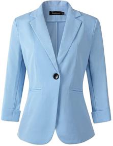 img 4 attached to Womens Lightweight Boyfriend 1905 White Women's Clothing and Suiting & Blazers