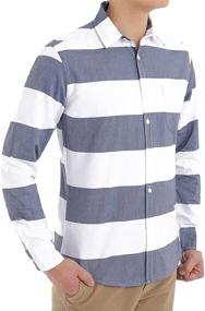 img 1 attached to Versatile and Stylish Sleeve Regular Oxford Casual Button Shirt - Perfect for Any Occasion!