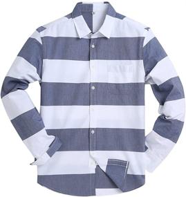 img 4 attached to Versatile and Stylish Sleeve Regular Oxford Casual Button Shirt - Perfect for Any Occasion!