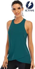 img 2 attached to 👚 ICTIVE Workout Tank Tops for Women: Loose Fit Yoga, Running, Racerback, Muscle, and Backless Tank Tops Collection