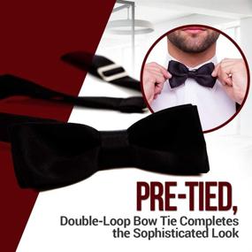 img 2 attached to 👔 HoldEm Suspender POLISHED Pre Tied Tuxedo Royal: The Perfect Accessory for a Dapper Look!