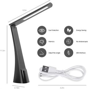 img 1 attached to 🌟 STARPIE LED Desk Lamp: Versatile Cordless Foldable Task Light for Living Room, Kids, and Reading - Black
