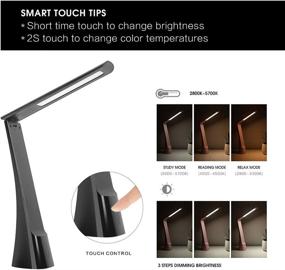 img 3 attached to 🌟 STARPIE LED Desk Lamp: Versatile Cordless Foldable Task Light for Living Room, Kids, and Reading - Black