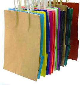 img 3 attached to 🌈 Fyess 16 PCS 11" Rainbow Assortment Party Gift Bags: Perfect for Birthday Favors, Crafts, Snacks & Decorations!