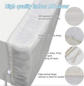 img 1 attached to Luxiv Indoor Air Conditioner Cover: White Anti-Rust Window Unit 🌬️ Protection for Indoor Window AC with Free Elastic Straps - 21x13x2.5