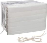 luxiv indoor air conditioner cover: white anti-rust window unit 🌬️ protection for indoor window ac with free elastic straps - 21x13x2.5 логотип