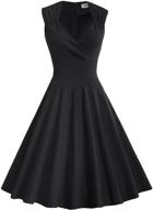 👗 muxxn women's vintage v-neck swing dress - 50s 60s retro and alluring logo