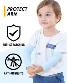 img 1 attached to 👶 Newbyinn Kids Arm Sleeves: 1 or 3 Pairs for UV Sun Protection & Cooling, Ideal for Toddlers and Children