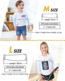 img 2 attached to 👶 Newbyinn Kids Arm Sleeves: 1 or 3 Pairs for UV Sun Protection & Cooling, Ideal for Toddlers and Children