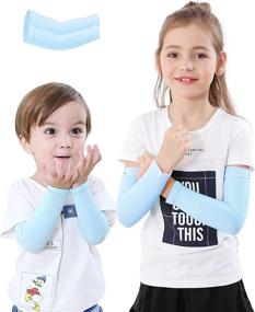 img 4 attached to 👶 Newbyinn Kids Arm Sleeves: 1 or 3 Pairs for UV Sun Protection & Cooling, Ideal for Toddlers and Children