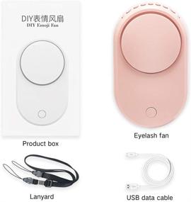 img 3 attached to 💨 Mismxc Rechargeable Bladeless Mini USB Electric Cooling Fans for Lash Extensions + Built-in Eyelash Dryer