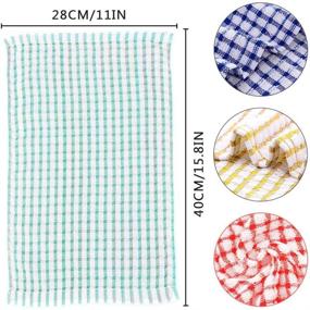 img 2 attached to 🧽 Jaisie.W 12Pack Dish Cloths: 11 x 16 Inches Kitchen Towels for Efficient Dishwashing - Soft and Absorbent Dish Rags Set in 4 Vibrant Colors