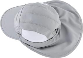 img 2 attached to Protective Connectyle Kids Visor Sun Hat with Removable Neck Flap - UPF 50+ Baseball Play Cap for Optimal Sun Protection