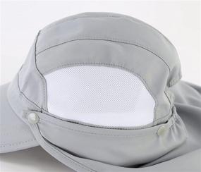 img 1 attached to Protective Connectyle Kids Visor Sun Hat with Removable Neck Flap - UPF 50+ Baseball Play Cap for Optimal Sun Protection