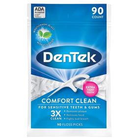 img 4 attached to 🦷 DenTek Comfort Clean Sensitive Gums Floss Picks - Soft & Silky Ribbon - 19 Count (Pack of 3)