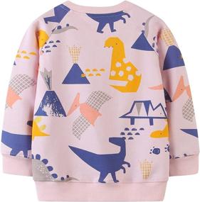 img 3 attached to 👧 Cotton Crewneck Christmas Sweatshirt for Toddler Girls, Ages 1-7 years