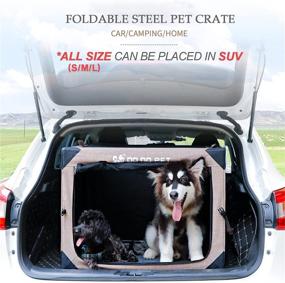 img 1 attached to 🐾 Portable and Foldable GJEASE Car Dog Crate Cat Kennel: Versatile Cage for Small, Medium, and Large Pets