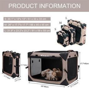 img 3 attached to 🐾 Portable and Foldable GJEASE Car Dog Crate Cat Kennel: Versatile Cage for Small, Medium, and Large Pets