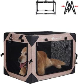 img 4 attached to 🐾 Portable and Foldable GJEASE Car Dog Crate Cat Kennel: Versatile Cage for Small, Medium, and Large Pets