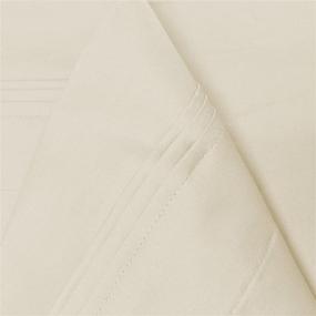 img 1 attached to 🛏️ Ultra-Soft 100% Egyptian Cotton Pillowcase Set - 650 Thread Count, Solid Ivory, Single Ply