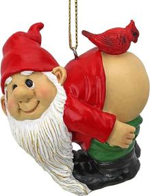 img 3 attached to Garden Gnomes Figurine - Loonie Moonie 🎄 Gnome - Naughty Mooning Gnomes Statues - Christmas Ornament