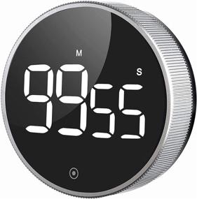 img 4 attached to Large Magnetic LED Countdown Timer with Constant Light Function for Classrooms - Digital Kitchen Timer with 3-Level Volume, Quiet Egg Timer for Children and the Elderly (4 Inch Threaded Aluminum)