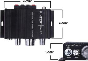 img 1 attached to 🔊 Kinter MA170 12V 2 Channel Mini Digital Audio Power Amplifier for Car or MP3 - No Power Supply Included