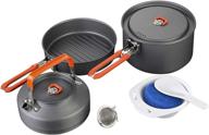 ultimate fire-maple feast camping cookware set | all-in-one outdoor cooking kit with pot, kettle, pan, bowls, and spatula | high-quality build | perfect mess kit for backpacking, hiking, car camping, and emergency situations логотип