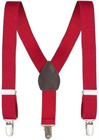 img 2 attached to 👶 Kid N' Me Adjustable Elastic Solid Suspenders for Boys, Girls, Toddlers, and Babies