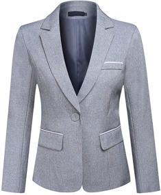 img 3 attached to Womens 2 Piece Office Business Blazer: Elevate Your Style