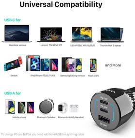 img 2 attached to 🔌 WOTOBEUS 95W USB C Car Charger: Super Fast Charging for iPhone 12, Samsung Galaxy, iPad, MacBook, and More!