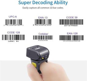 img 4 attached to Efficient and Convenient Alacrity Portable Barcode Scanner - Mini Wearable 1D Laser Bluetooth Barcode Reader for Windows, Android, iOS, and Mac