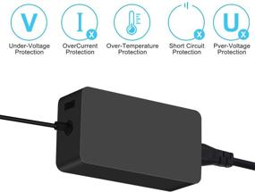 img 2 attached to 💡 Высококачественное зарядное устройство мощностью 48 Вт для Surface Pro 2, Surface Pro 1 и Surface RT - идеальный адаптер питания для устройств Microsoft (1512, 1516, 1536)