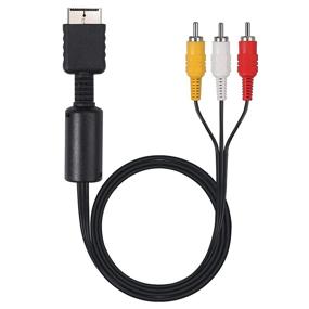 img 4 attached to 🎮 LiNKFOR 6ft AV Cable Compatible with PS1 PS2 PS3, Replacement AV Cable for Playstation 1 2 3