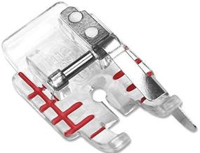 img 3 attached to 🧵 ZigzagStorm Snap On Clear Plastic 1/4" Quilting Presser Foot with Guide - Husqvarna Viking Sewing Machine